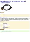  Gold Plated 10FT DVI-I TO 3 RCA COMPONENT RGB CABLE ADAPTER FOR HDTV Cables4PC