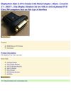  DisplayPort Male to DVI Female Gold Plated Adapter - Black - Great for TV - HDTV - Flat Display Monitors for use...