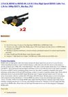  2 PACK HDMI to HDMI 6ft (1.8 M) Ultra High Speed HDMI Cable Ver. 1.3b for 1080p HDTV Blu-Ray PS3 eforcity