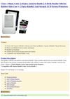  Clear + Black Color (2 Packs) Amazon Kindle 2 E-Book Reader Silicone Rubber Skin Case + 2 Packs Kindle2 Anti Scratch...
