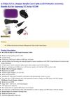  GTMax 5 IN 1 Charger Purple Case Cable LCD Protector Accessory Bundle Kit for Samsung ST Series ST100 Bargaincell