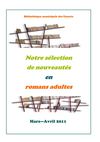 Sélection de nouveaux romans pour adultes (mars-avril 2011)