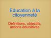 Education à la citoyenneté