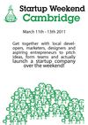 Startup Weekend Cambridge 11th - 13th March 2011