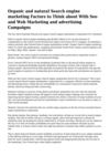 Organic Seo Aspects to Consider With Search engine marketing and Net Advertising and marketing Campaigns
