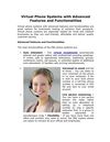 Virtual Phone Systems with Advanced Features and Functionalities