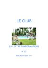 Lettre info Club 9 mars 2011
