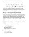 Search Engine Optimization and its Importance for a Business Website