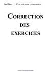 L'eau dans notre environnement (Correction des exercices - Version 2010)