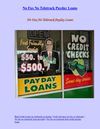 No Fax No Teletrack Payday Loans