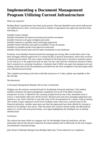 Applying a Document Management System Utilizing Current Infrastructure