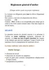 REGLEMENT GENERAL D'ATELIER
