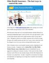Ohio Health Insurance - The best ways to control the costs