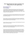Shaw Capital Working Tips: Prime Group Realty Trust Selling Itself to Five Mile Capital Partners
