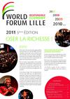 Plaquette World Forum Lille 2011 pour une économie responsable