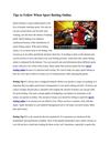 Tips to Follow When Sport Betting Online