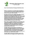 How to Get A Beneficial Mortgage Modification Now