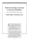 Recherche technique, innovation et structures industrielles 