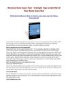 Remove Acne Scars Fast - 5 Simple Tips to Get Rid of Your Acne Scars Fast