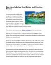 Eco-friendly Belize Real Estate and Vacation Homes