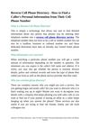 Reverse Cell Phone Directory - How To Find A Caller's Personal Information From Their Cell Phone Number