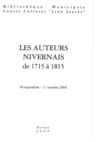 Les Auteurs Nivernais de 1715 à 1815, catalogue de la bibliothèque municipale de Nevers