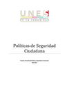 Políticas de Seguridad Ciudadana