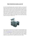 Power Transformers to power up your life
