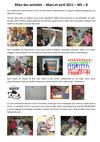Bilan d'activités MS B - mars et avril 2011