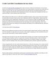 Credit Card Debt Consolidation the Best Choice