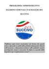 Programma Amministrativo - Lista n°1 - "PER SUCCIVO"