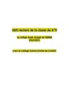 défi-lecture de la classe de 6°5