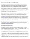 James Malinchak’s tips on public speaking