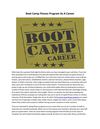 Boot Camp Fitness Program as a Career