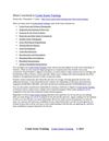 What involved with Crime Scene Training
