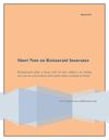 Short Note on Restaurant Insurance
