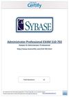 Free SYBASE 510-702 Practice Test