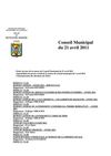 Procès verbal du Conseil Municiapl de Moyeuvre-Grande du 21 avril 2011