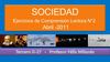 Ejercicios de Comprensión Lectura Sociedad 2