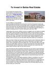 To Invest in Belize Real Estate