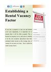 Establishing a Rental Vacancy Factor