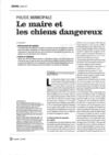 Le maire et les chiens dangereux