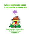 Plan de Gestión de Riesgos y Prevención de Desastres- "CODESA"