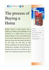 The process of Buying a Home