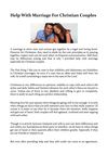 Help With Marriage For Christian Couples 