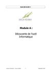Découverte de l'outil informatique