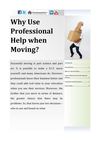 Why Use Professional Help when Moving 