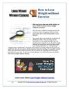 How to Lose Weight without Exercise