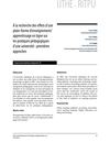 À la recherche des effets d’une plate-forme d’enseignement/ apprentissage en ligne sur les pratiques...