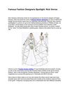 Famous Fashion Designers Spotlight: Nick Verros